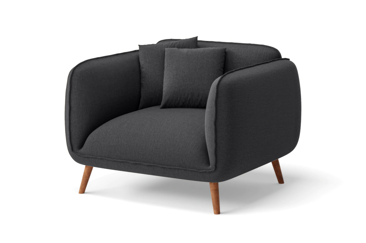 Pomezia Armchair Dark Grey Linen Fabric