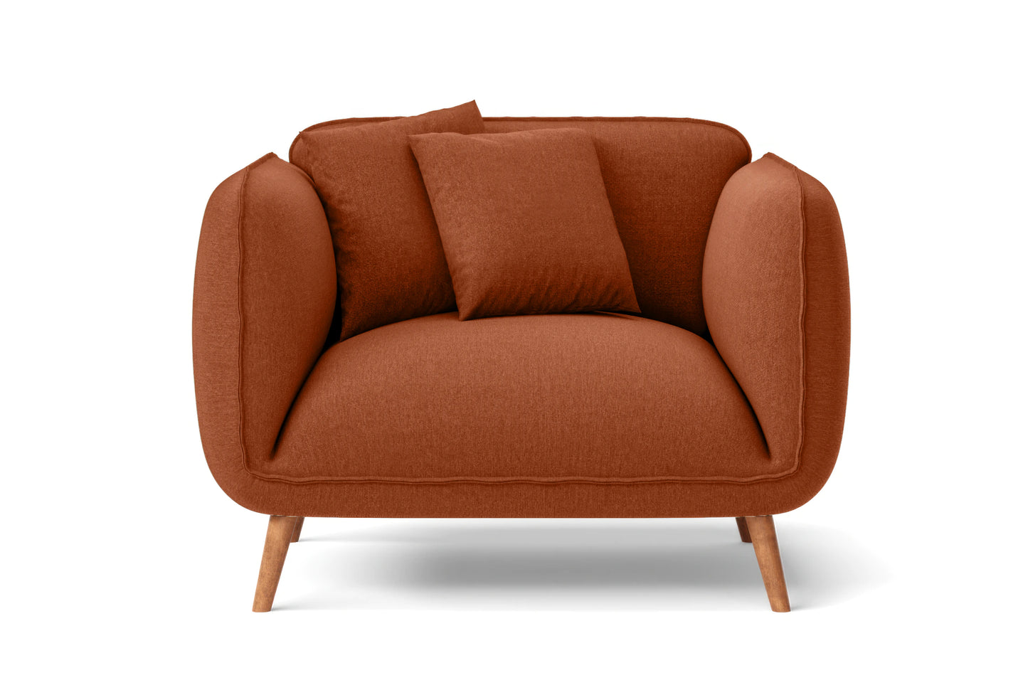 Pomezia Armchair Orange Linen Fabric