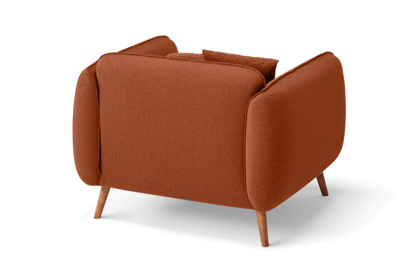 Pomezia Armchair Orange Linen Fabric