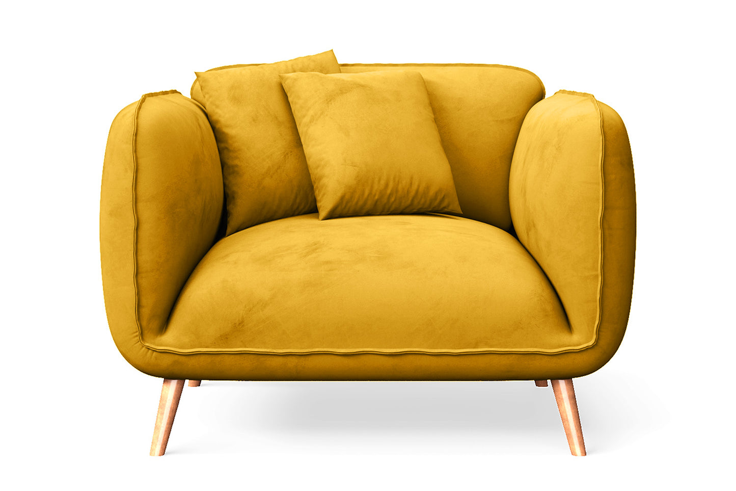 Pomezia Armchair Yellow Velvet