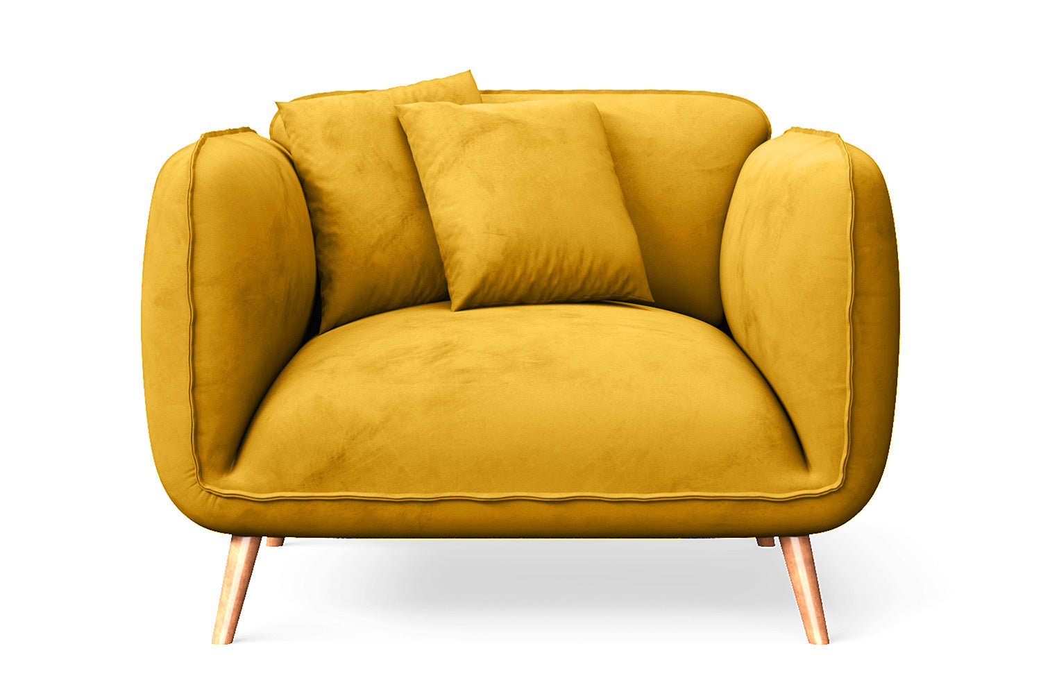 Pomezia Armchair Yellow Velvet