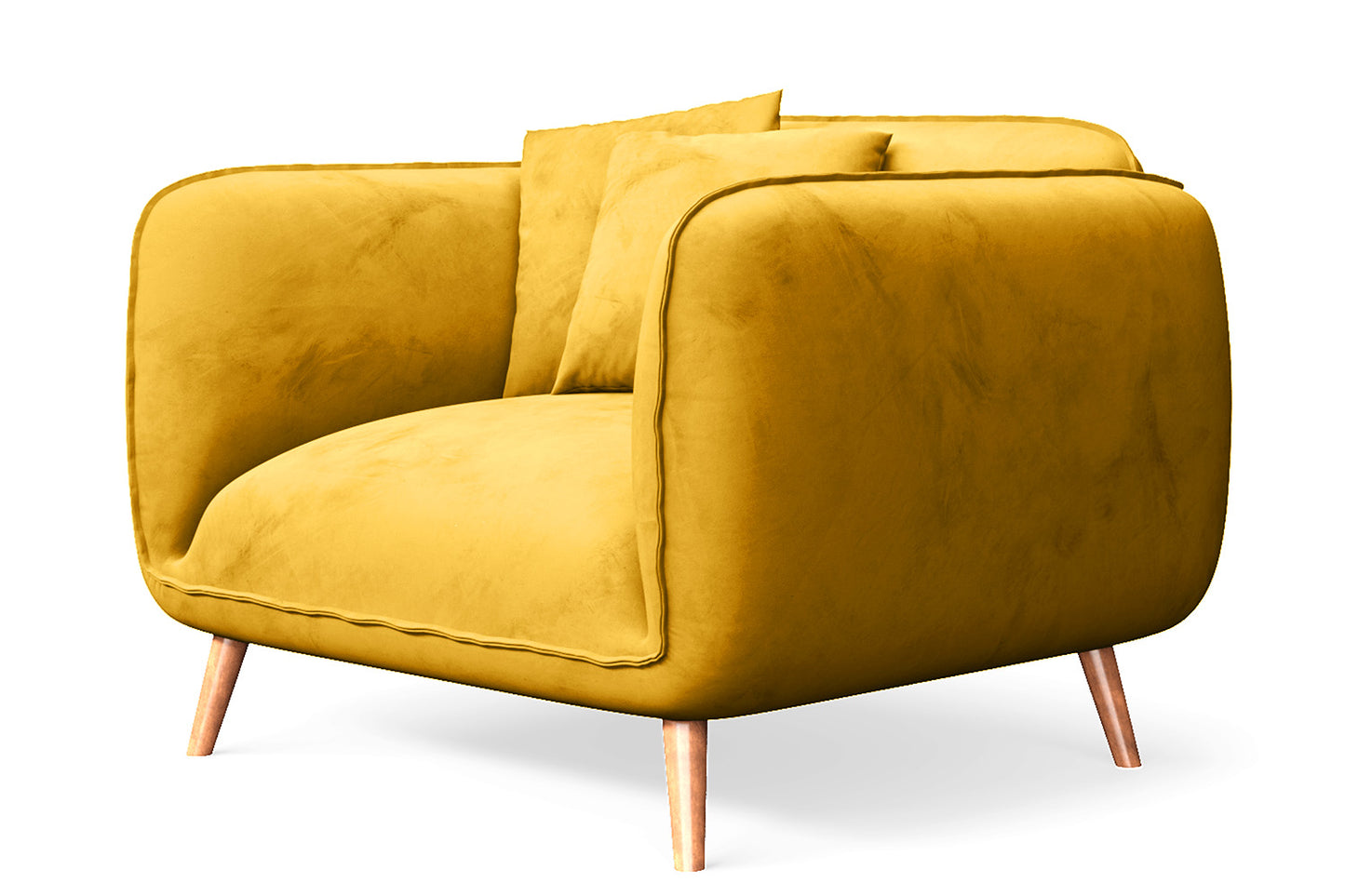 Pomezia Armchair Yellow Velvet