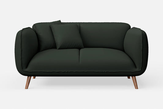 Pomezia 2 Seater Sofa Green Leather