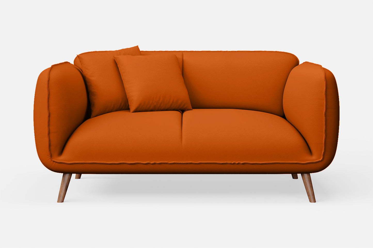 Pomezia 2 Seater Sofa Orange Leather