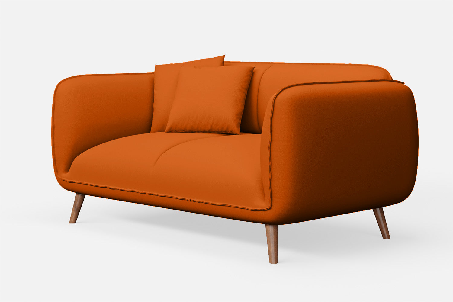 Pomezia 2 Seater Sofa Orange Leather