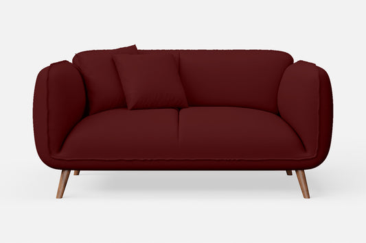 Pomezia 2 Seater Sofa Red Leather