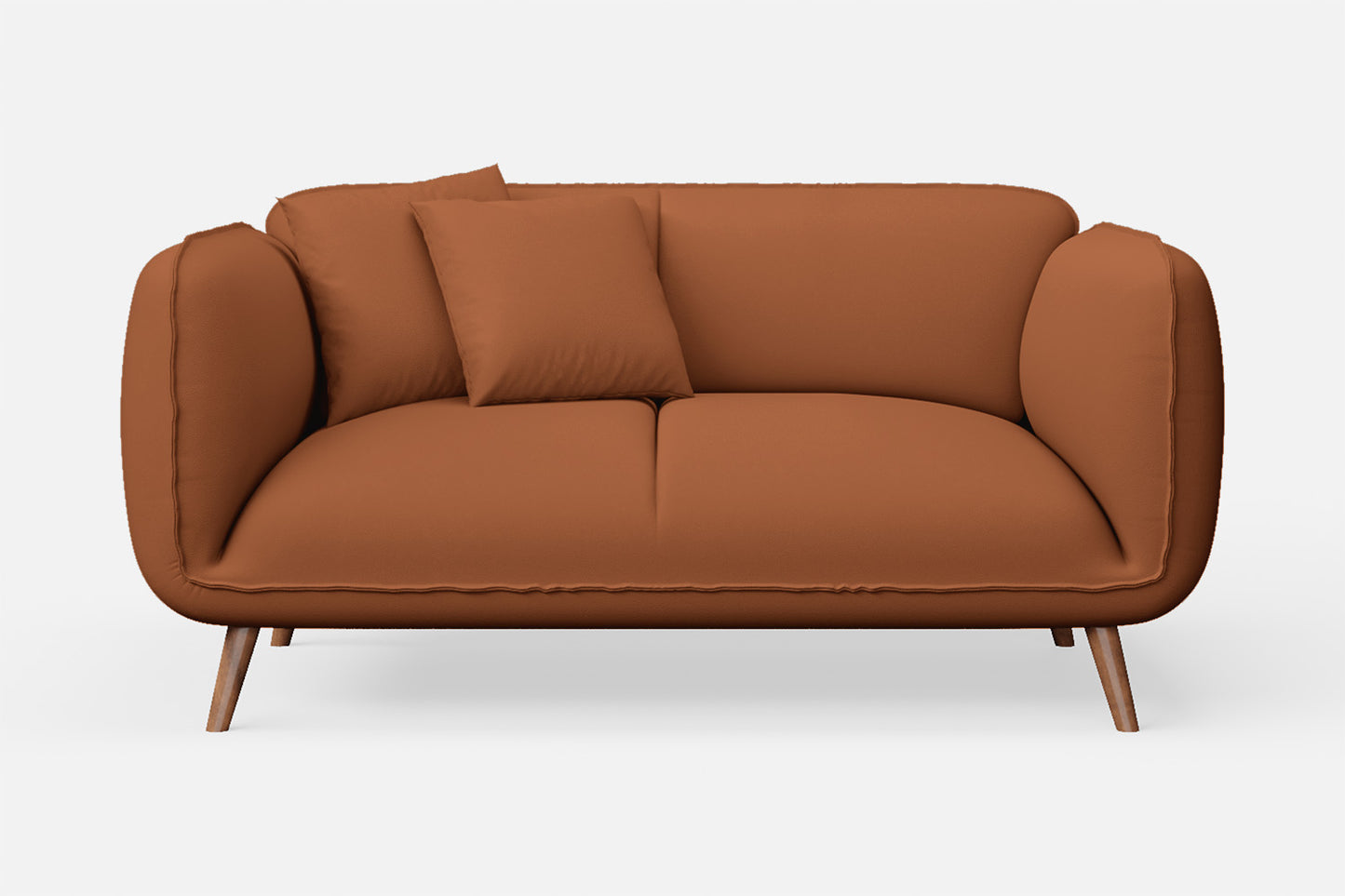 Pomezia 2 Seater Sofa Tan Brown Leather