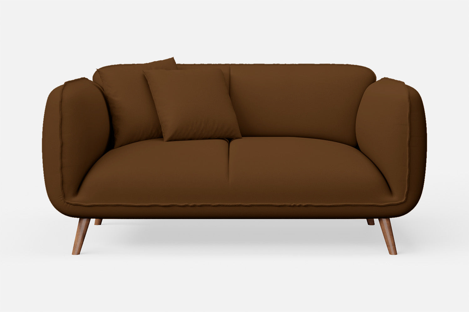 Pomezia 2 Seater Sofa Walnut Brown Leather