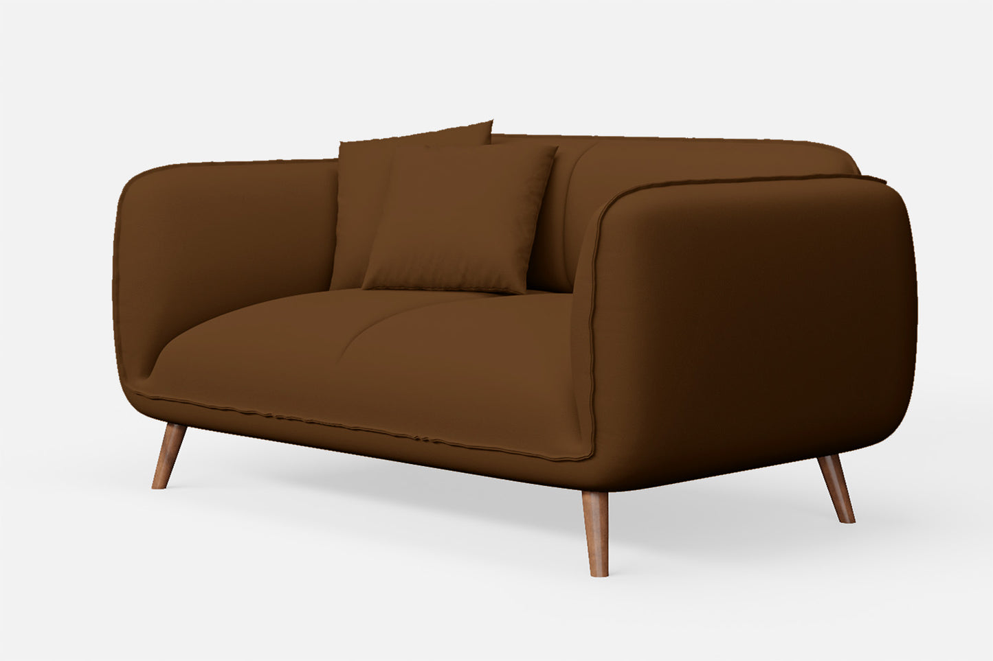 Pomezia 2 Seater Sofa Walnut Brown Leather