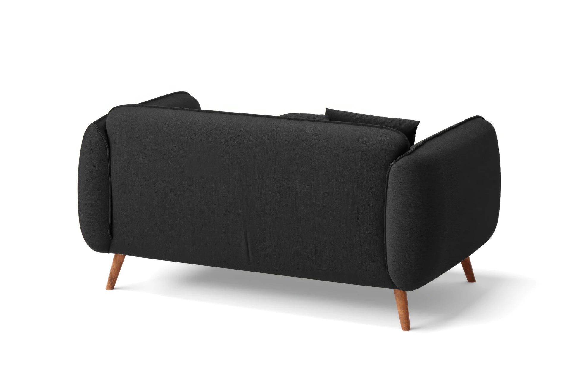 Pomezia 2 Seater Sofa Black Linen Fabric