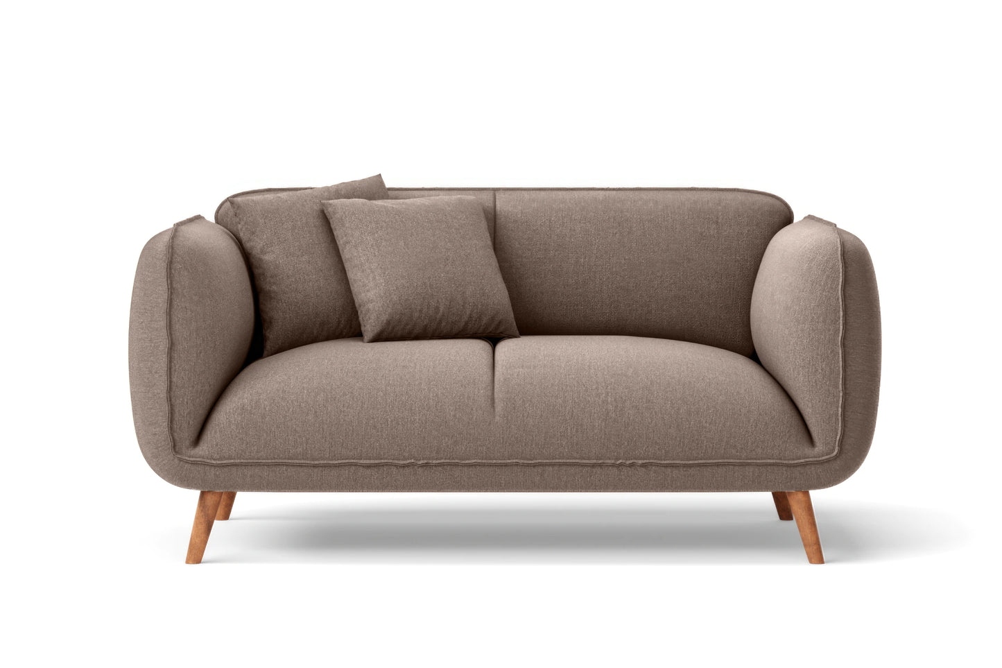 Pomezia 2 Seater Sofa Caramel Linen Fabric