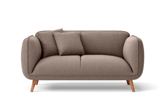 Pomezia 2 Seater Sofa Caramel Linen Fabric