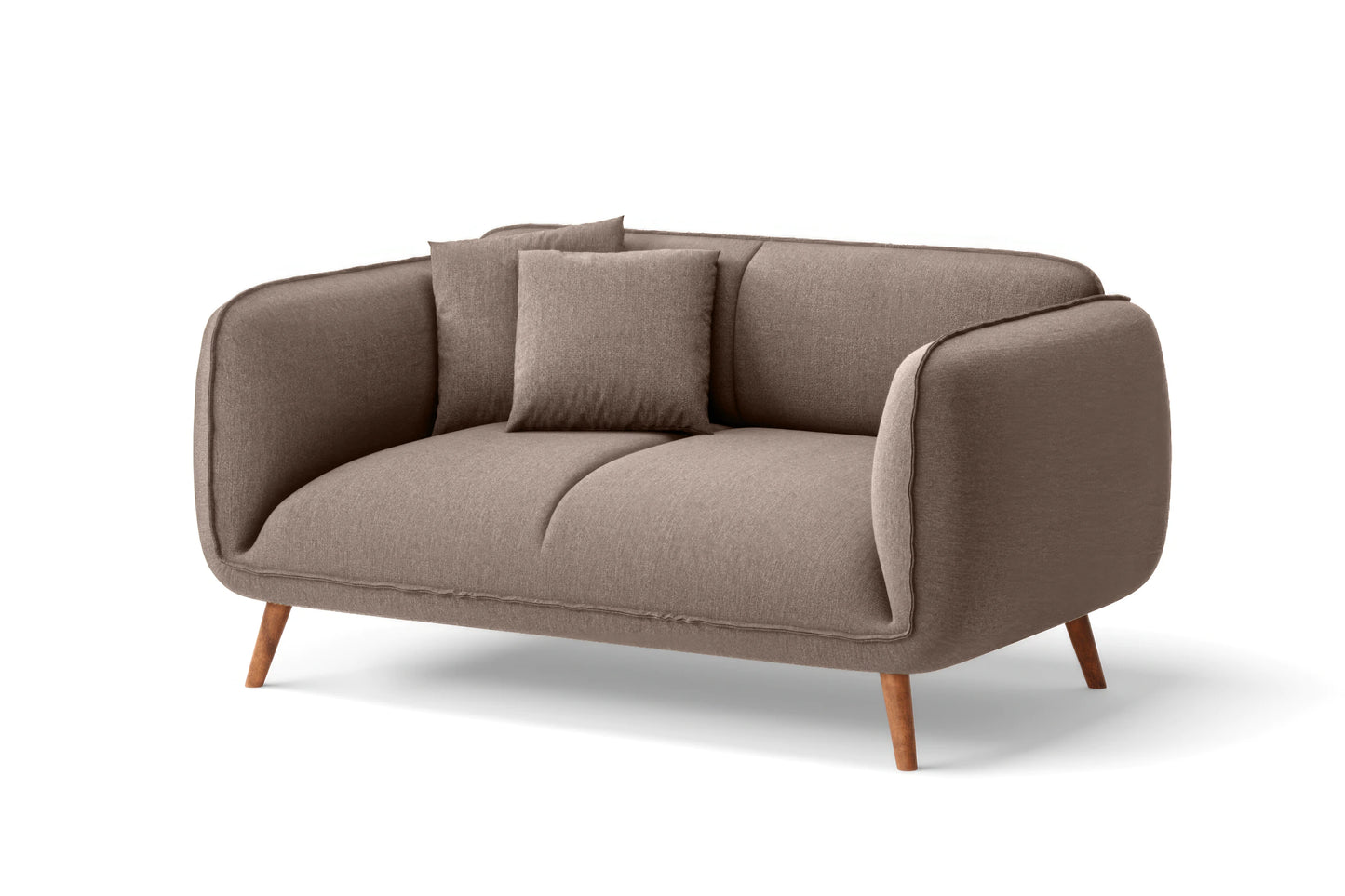 Pomezia 2 Seater Sofa Caramel Linen Fabric