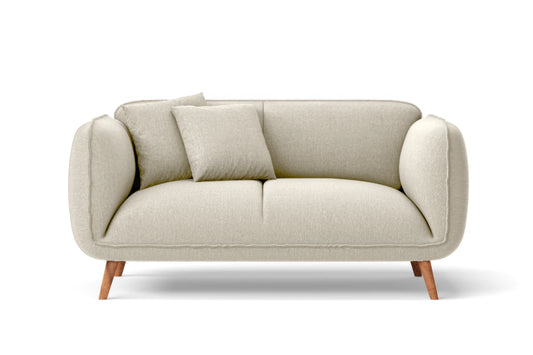 Pomezia 2 Seater Sofa Cream Linen Fabric