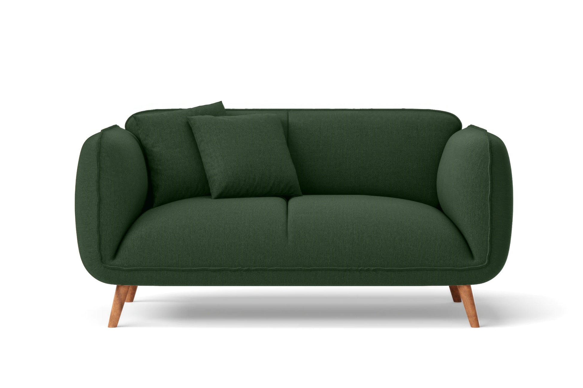 Pomezia 2 Seater Sofa Forest Green Linen Fabric