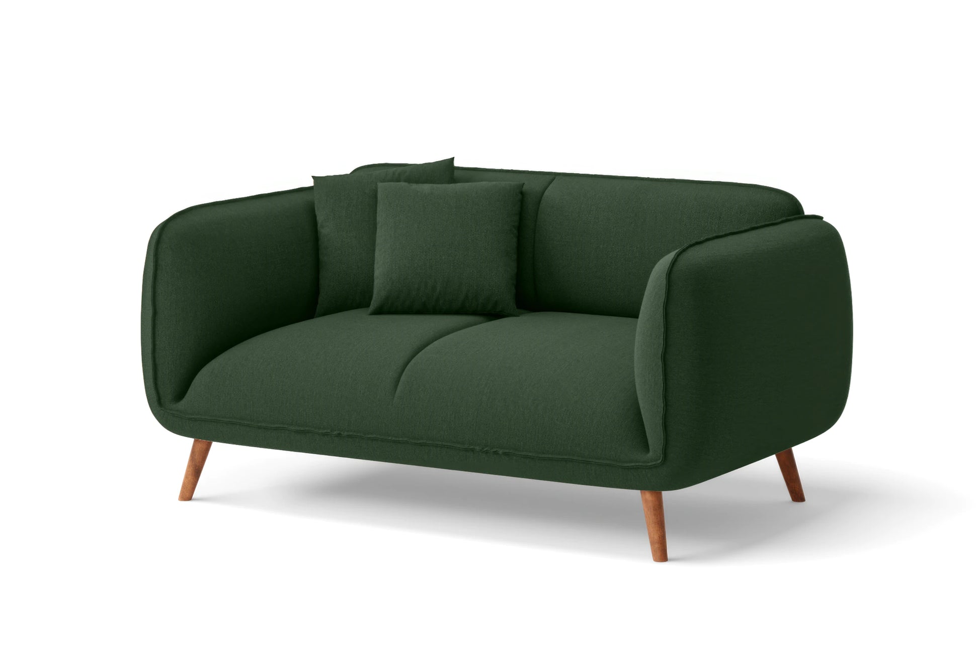 Pomezia 2 Seater Sofa Forest Green Linen Fabric