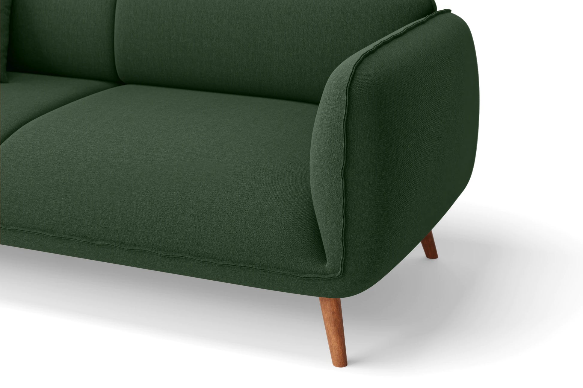 Pomezia 2 Seater Sofa Forest Green Linen Fabric