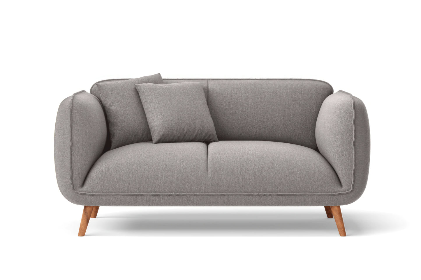 Pomezia 2 Seater Sofa Grey Linen Fabric