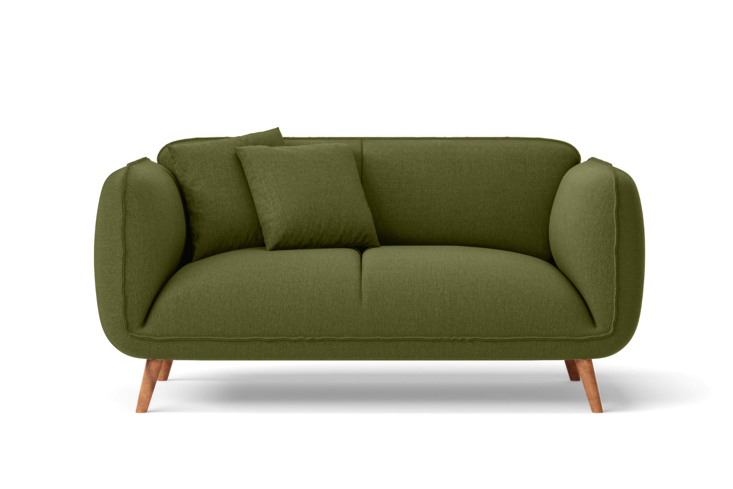 Pomezia 2 Seater Sofa Olive Linen Fabric