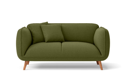 Pomezia 2 Seater Sofa Olive Linen Fabric