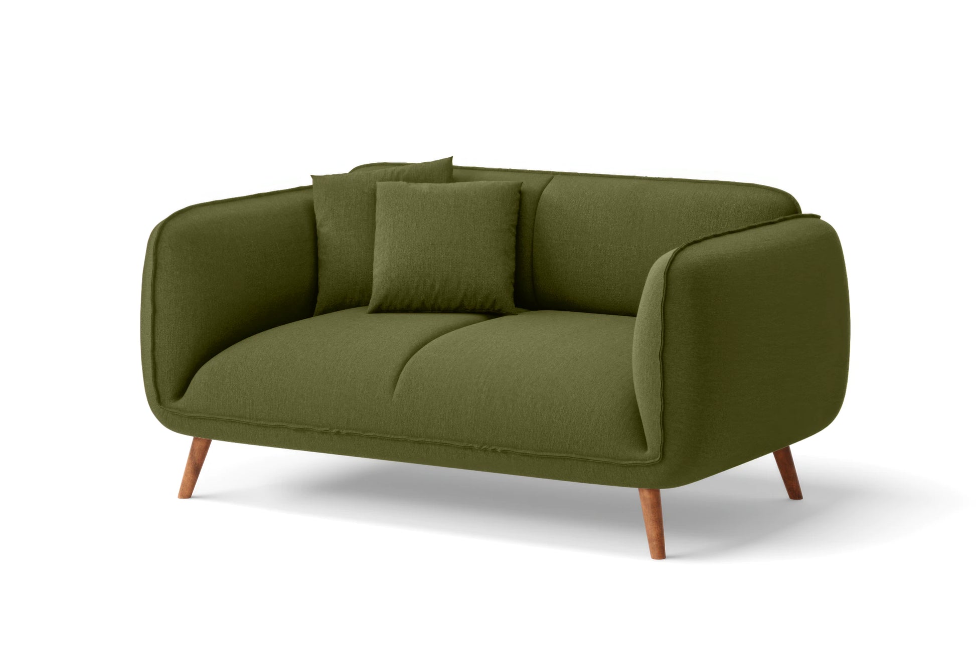 Pomezia 2 Seater Sofa Olive Linen Fabric