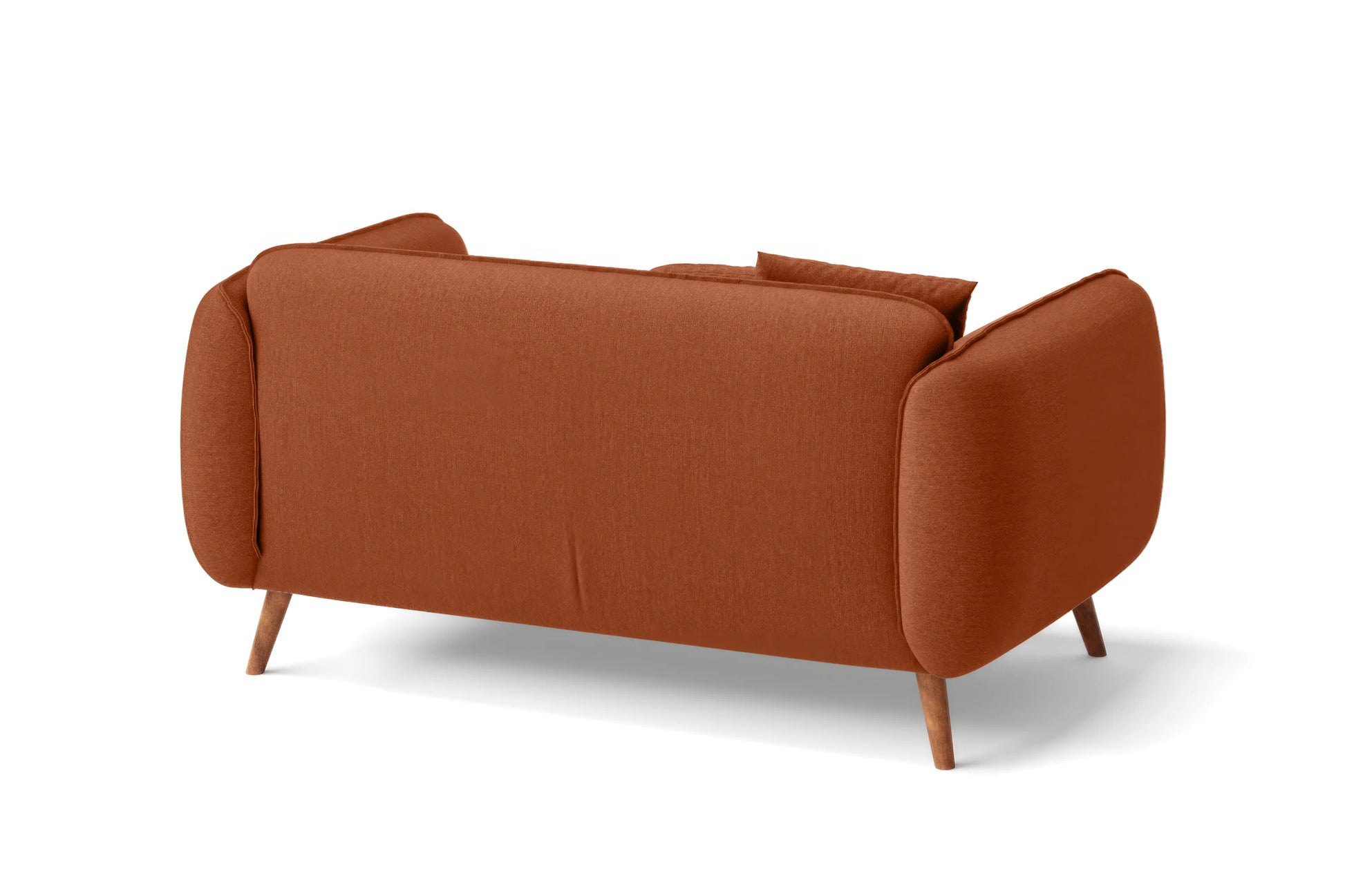 Pomezia 2 Seater Sofa Orange Linen Fabric