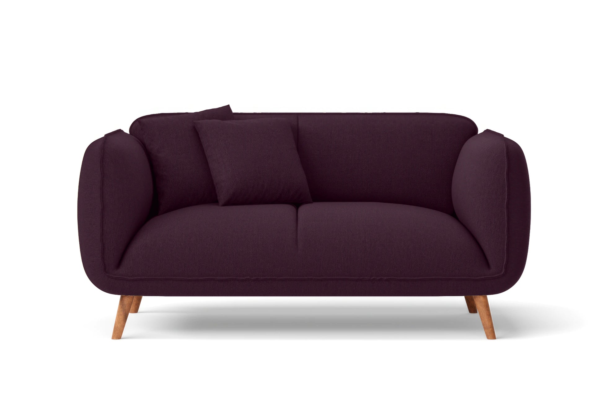 Pomezia 2 Seater Sofa Purple Linen Fabric