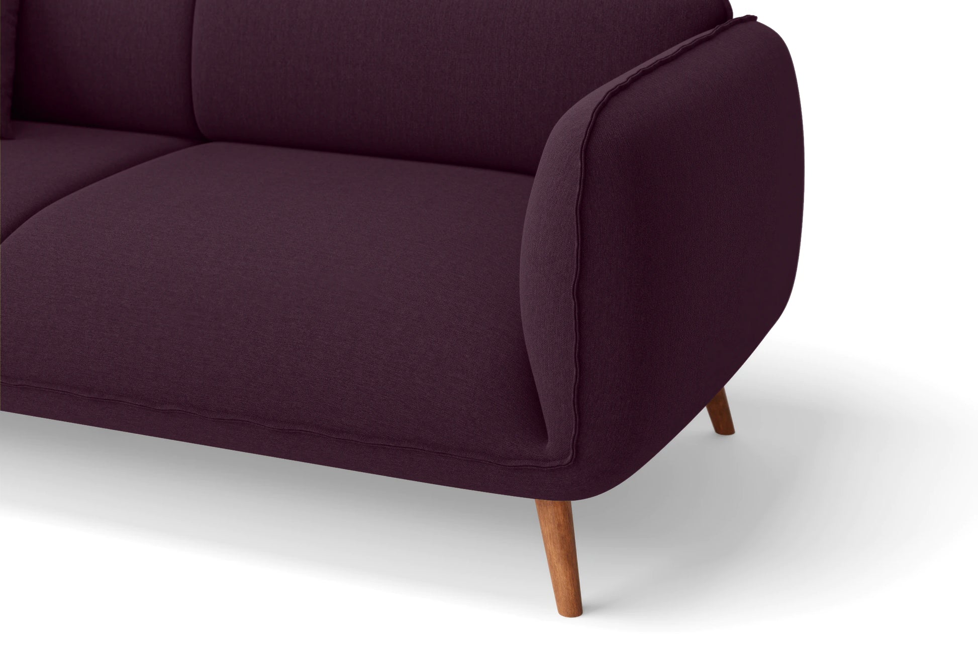 Pomezia 2 Seater Sofa Purple Linen Fabric