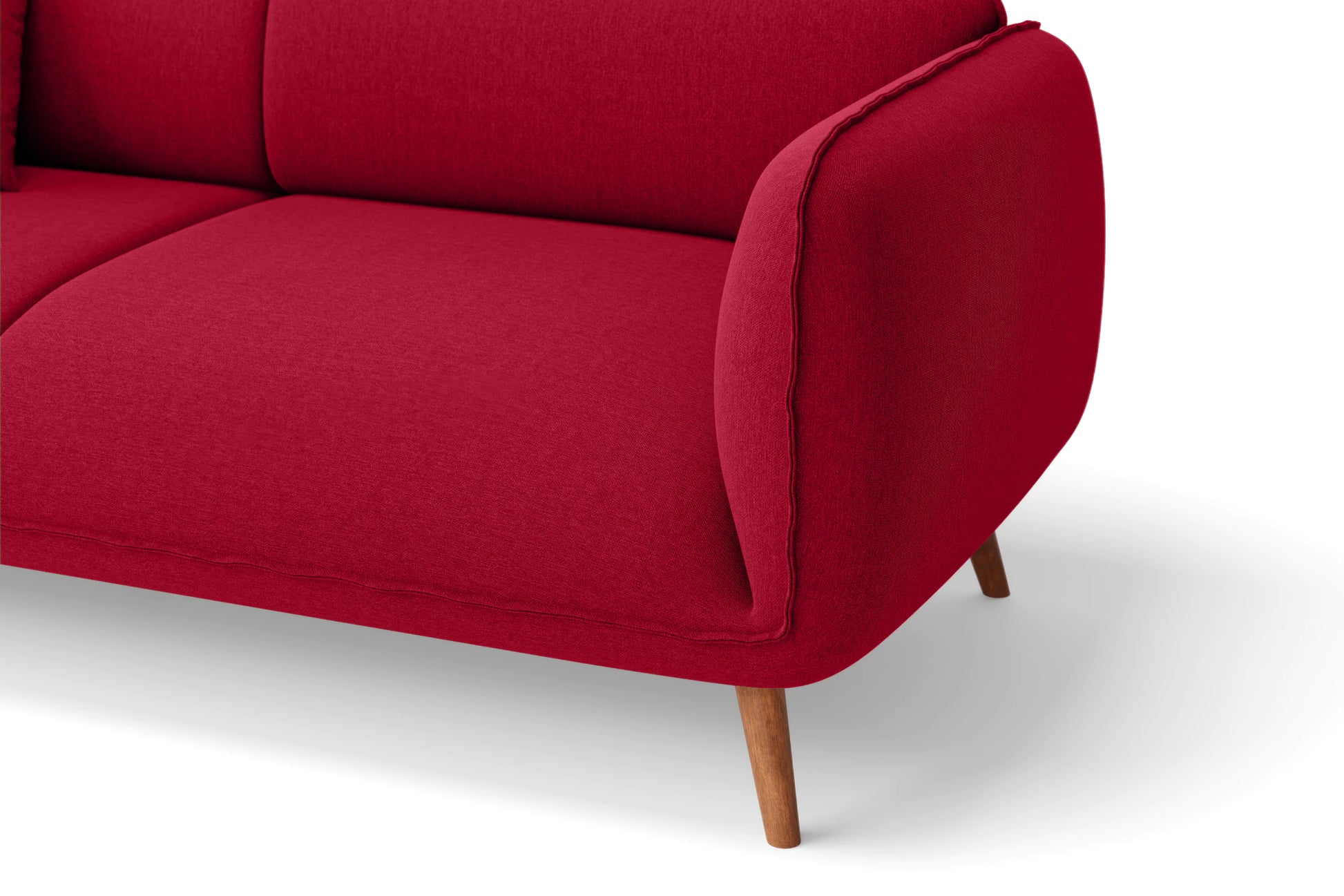 Pomezia 2 Seater Sofa Red Linen Fabric