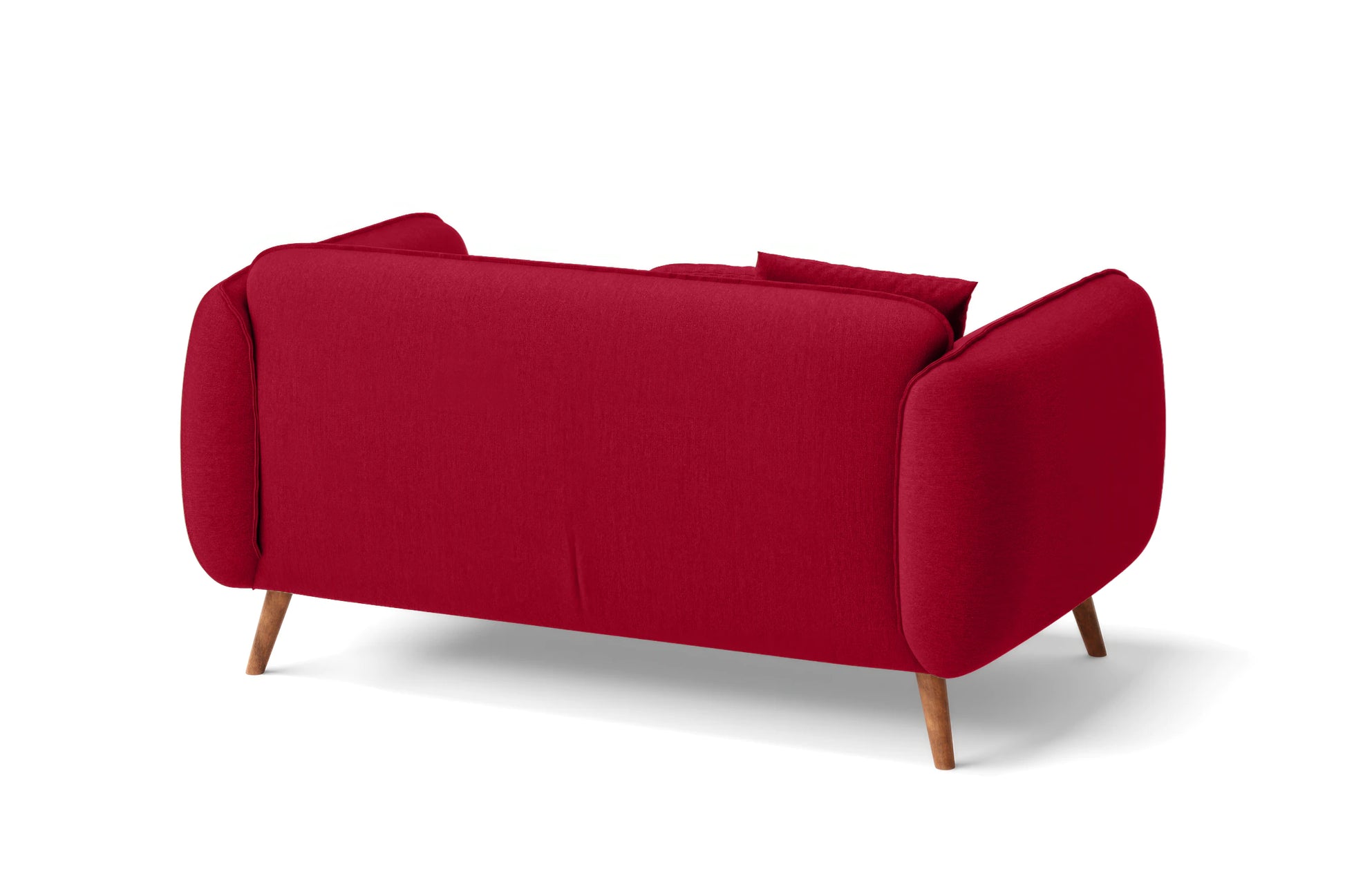 Pomezia 2 Seater Sofa Red Linen Fabric