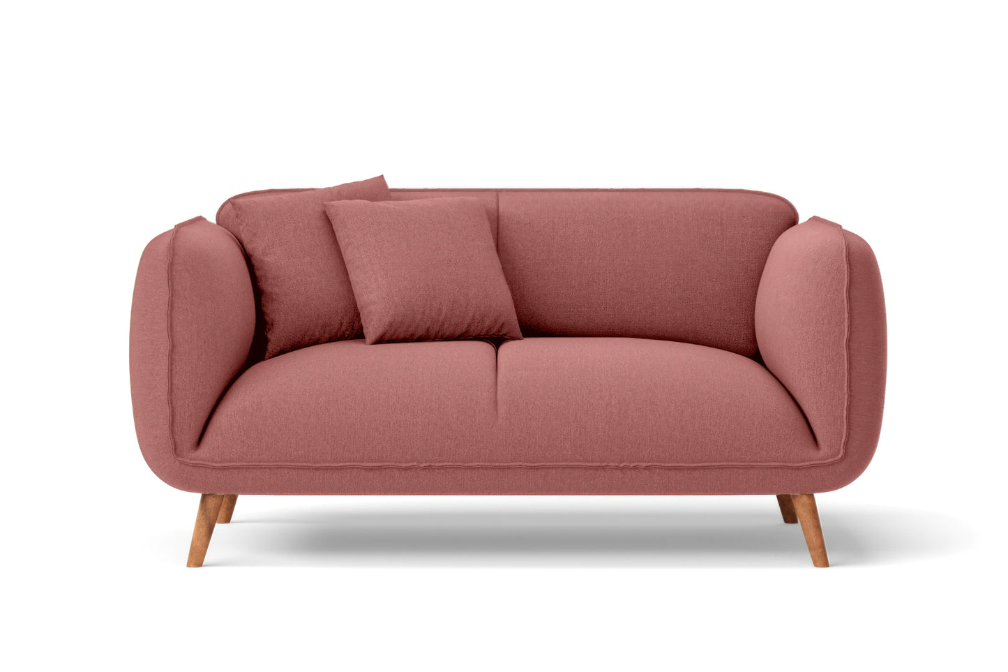 Pomezia 2 Seater Sofa Rose Pink Linen Fabric