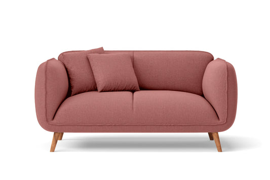 Pomezia 2 Seater Sofa Rose Pink Linen Fabric