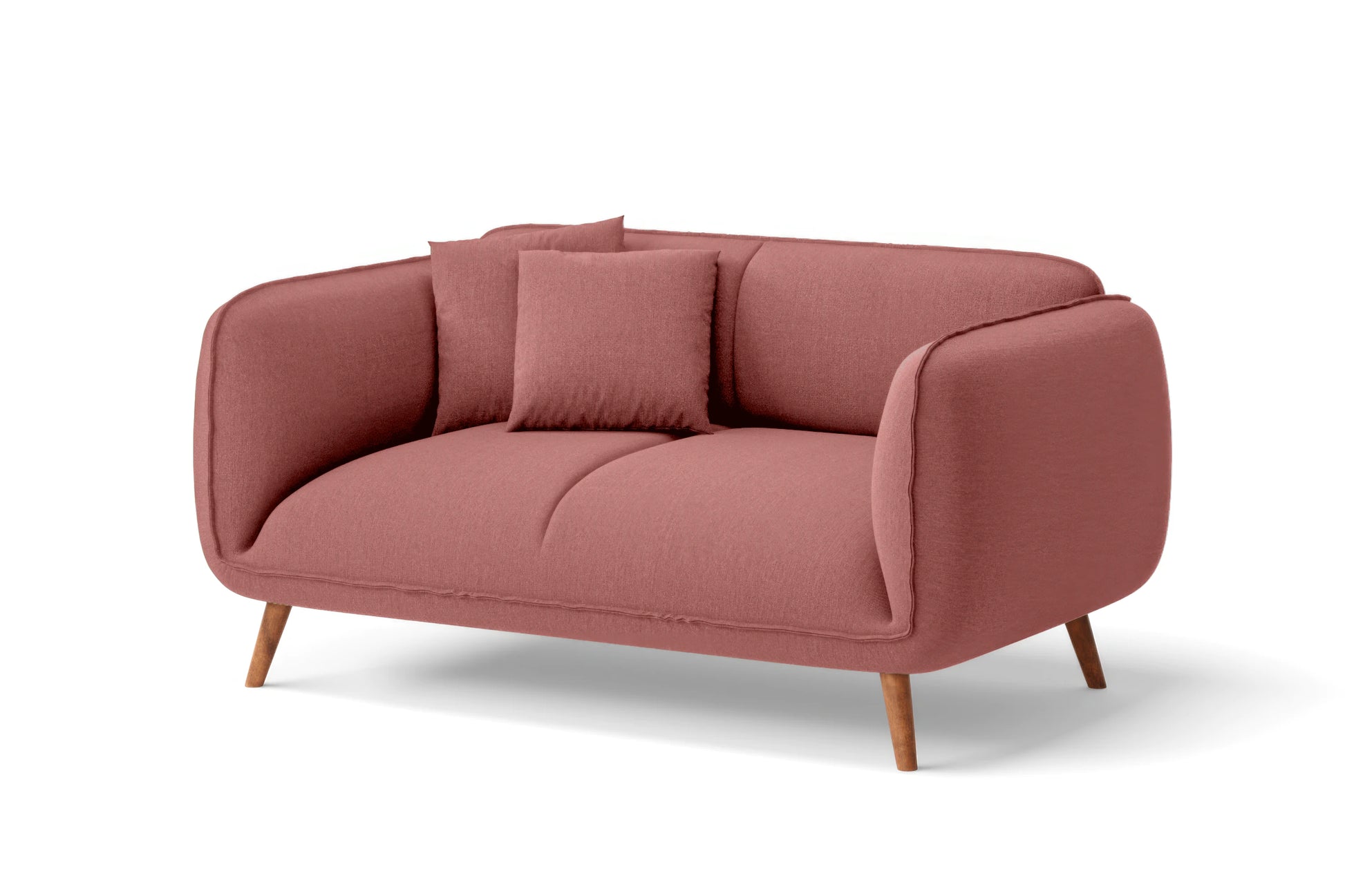 Pomezia 2 Seater Sofa Rose Pink Linen Fabric