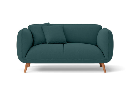 Pomezia 2 Seater Sofa Teal Linen Fabric