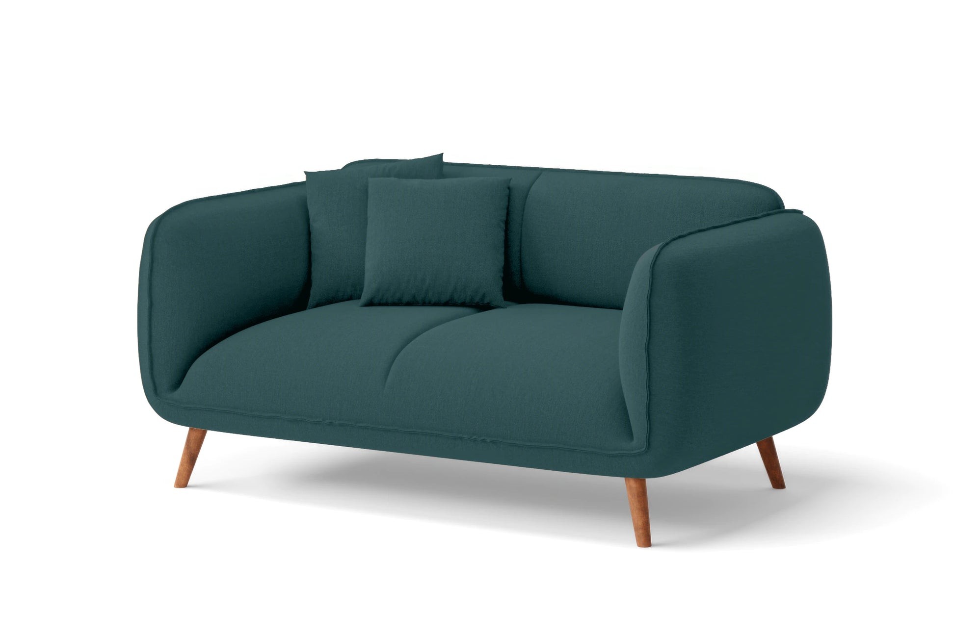 Pomezia 2 Seater Sofa Teal Linen Fabric