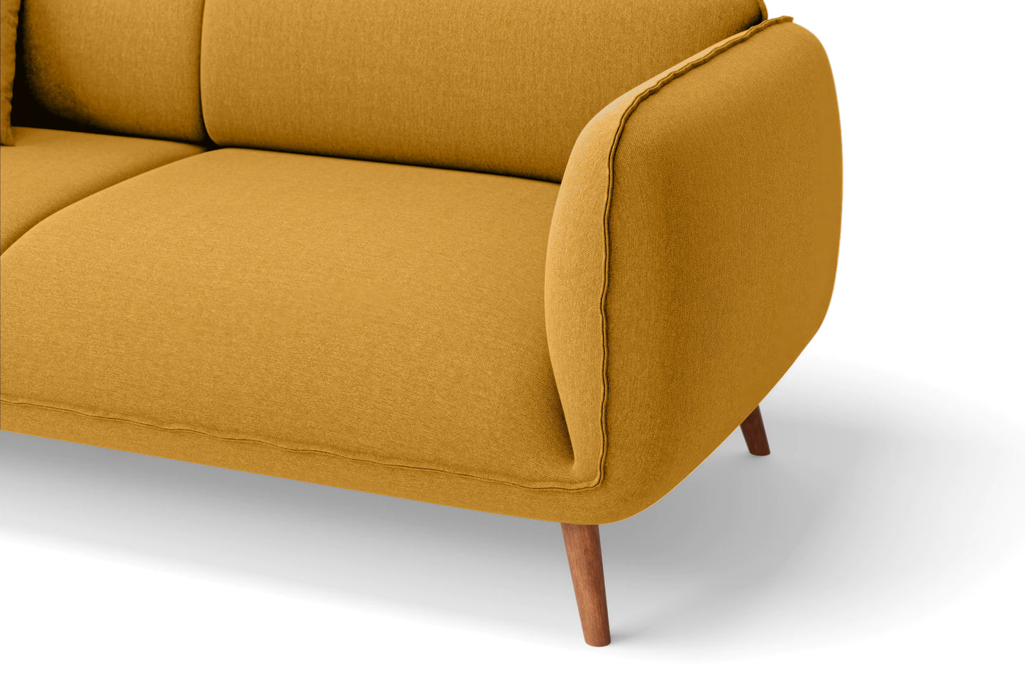 Pomezia 2 Seater Sofa Yellow Linen Fabric