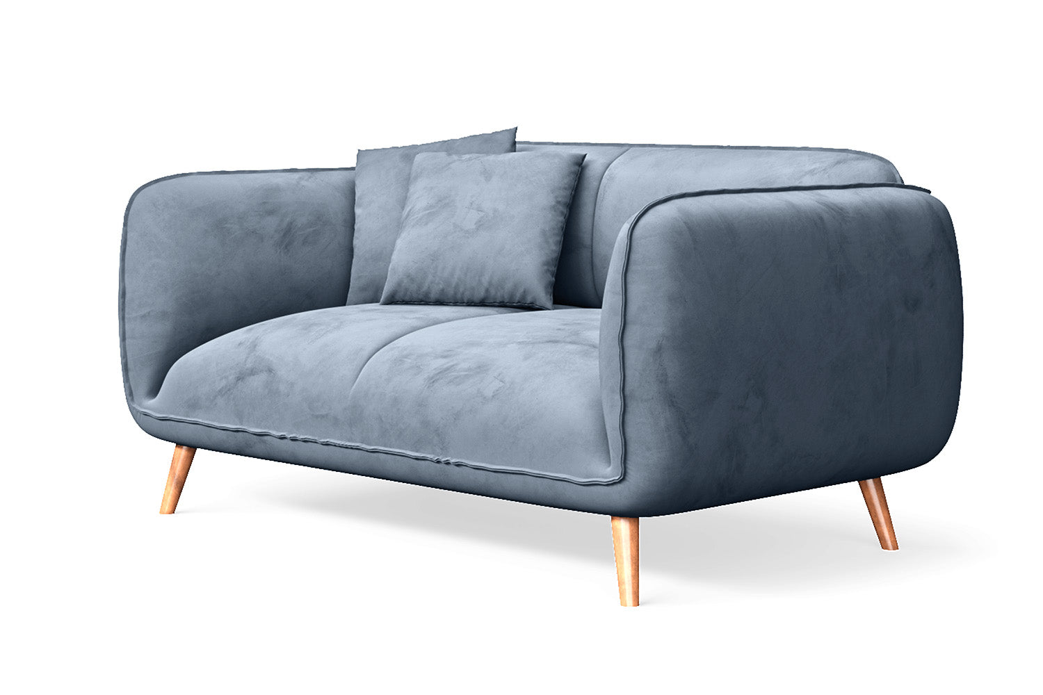 Pomezia 2 Seater Sofa Baby Blue Velvet