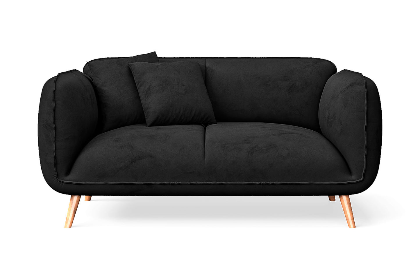 Pomezia 2 Seater Sofa Black Velvet