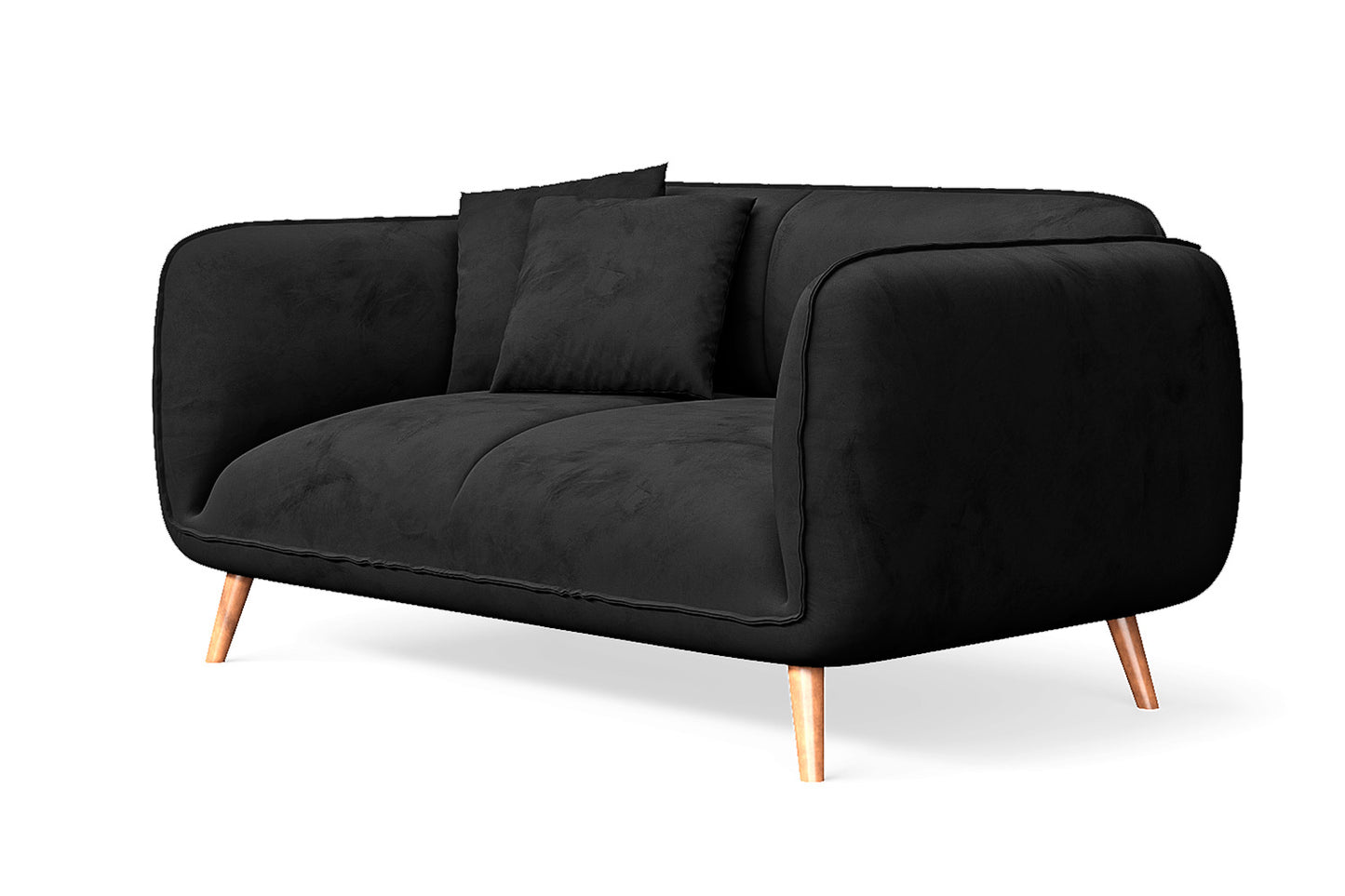 Pomezia 2 Seater Sofa Black Velvet