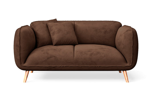 Pomezia 2 Seater Sofa Coffee Brown Velvet