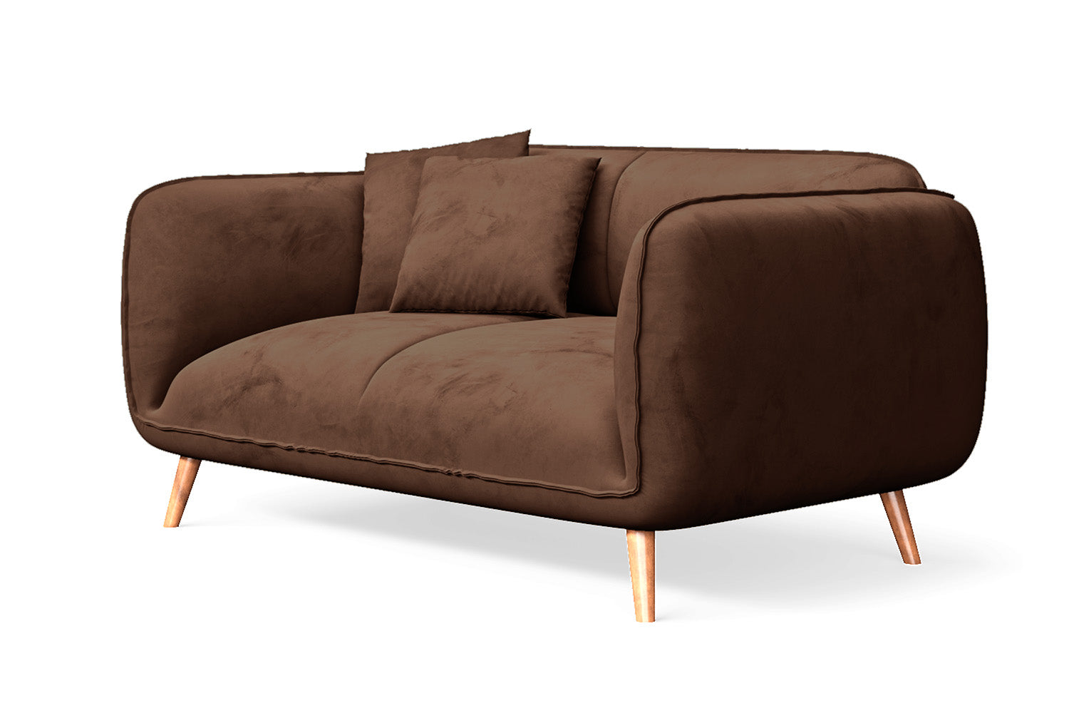 Pomezia 2 Seater Sofa Coffee Brown Velvet