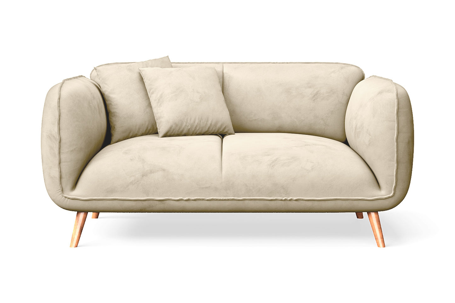 Pomezia 2 Seater Sofa Cream Velvet