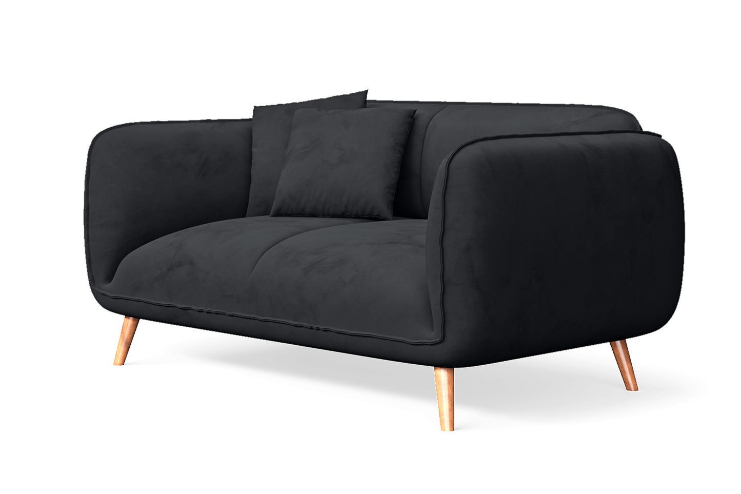 Pomezia 2 Seater Sofa Dark Grey Velvet