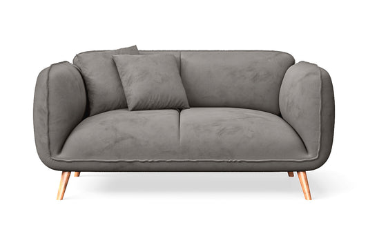 Pomezia 2 Seater Sofa Grey Velvet