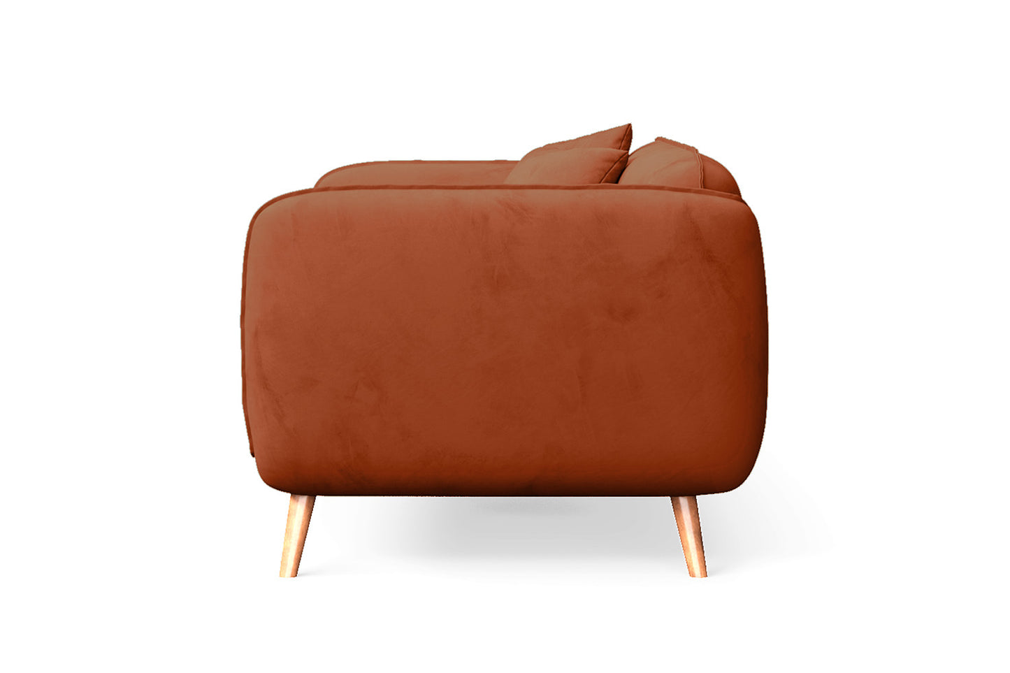 Pomezia 2 Seater Sofa Orange Velvet