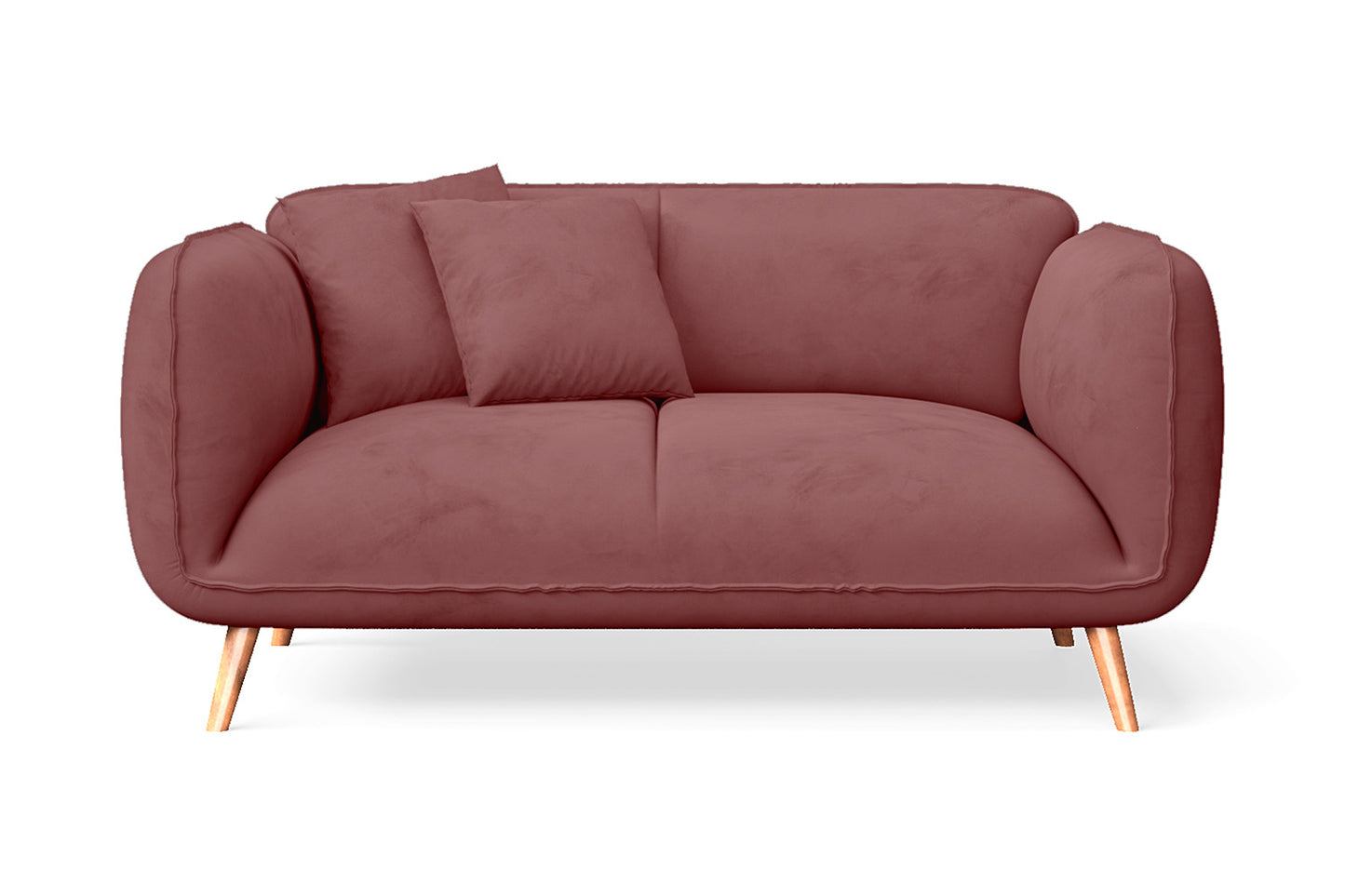 Pomezia 2 Seater Sofa Pink Velvet