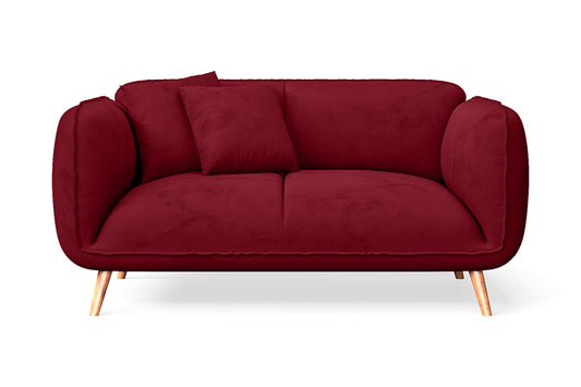 Pomezia 2 Seater Sofa Red Velvet