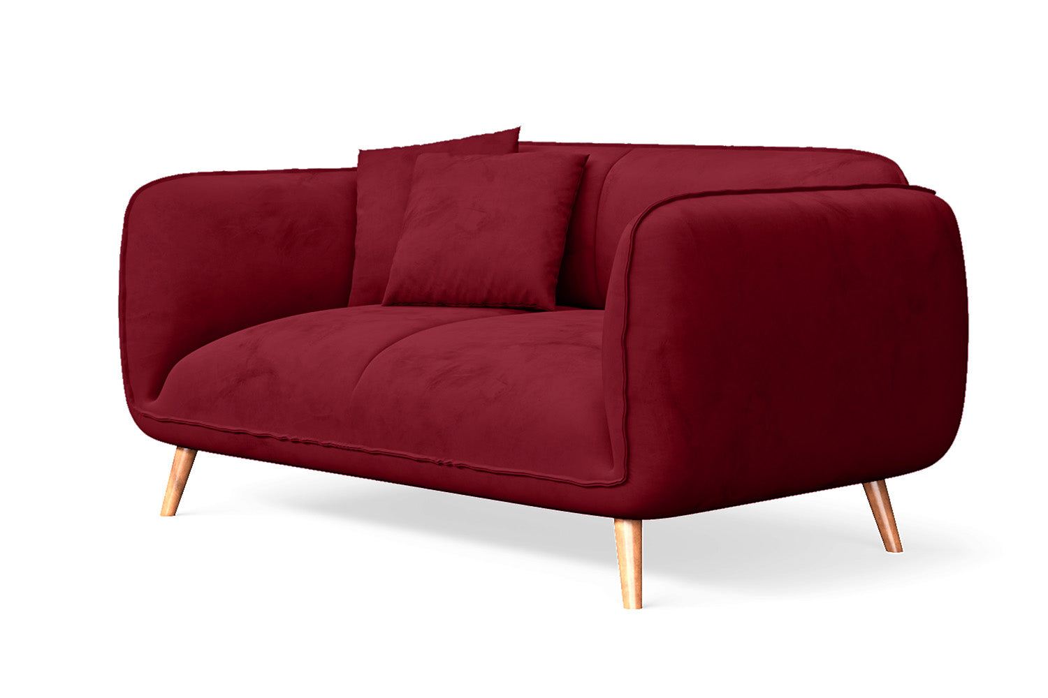 Pomezia 2 Seater Sofa Red Velvet