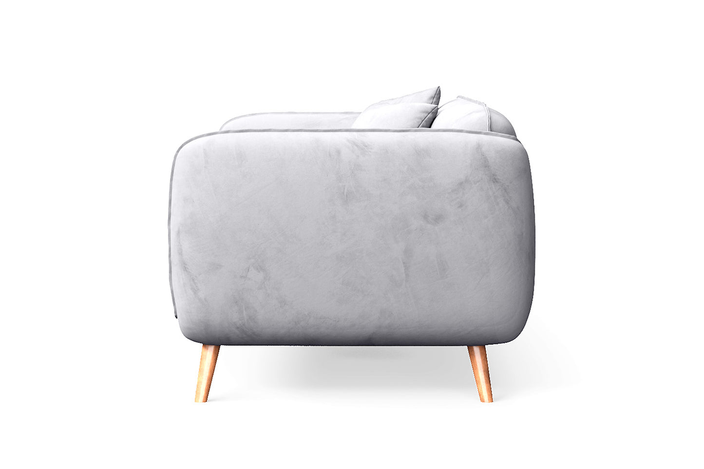 Pomezia 2 Seater Sofa Silver Velvet