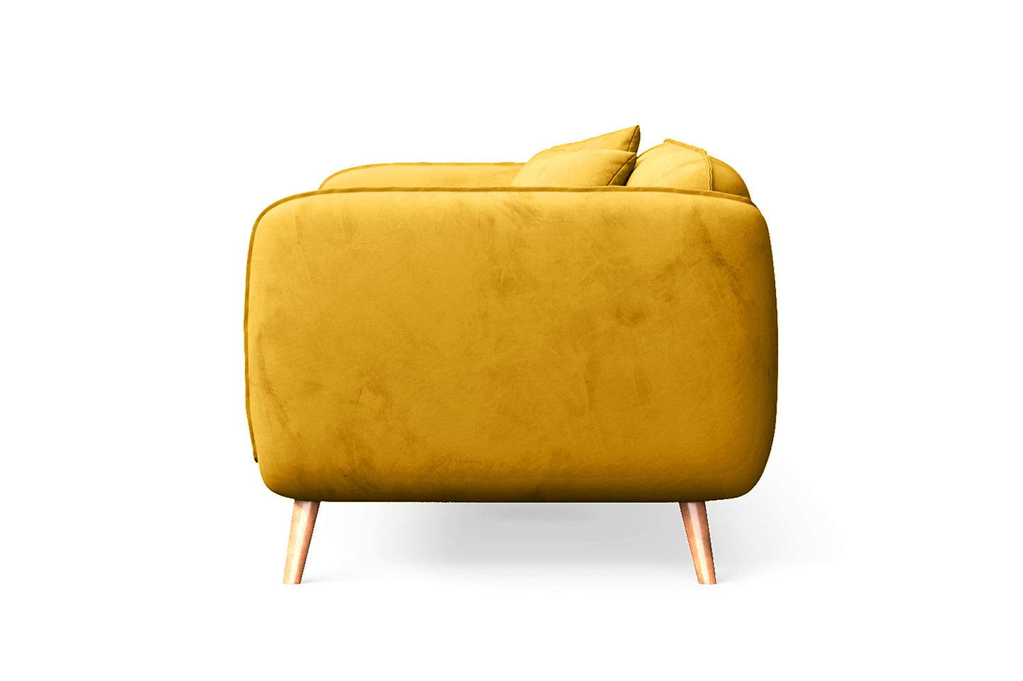 Pomezia 2 Seater Sofa Yellow Velvet